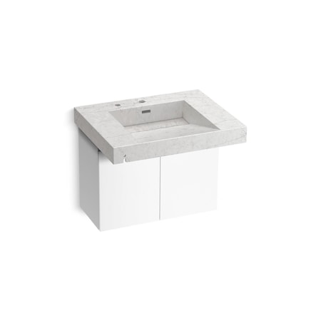 Kohler Constellation 30In Wall-Mount Lavatory System In Pearl Jasmine 81029-BPW-KEP
